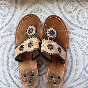 Jack Rogers size 6 black & cork